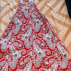 Red Floral American Eagle Dress